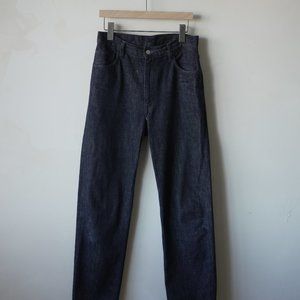 100% cotton denim jeans by NON. dark wash indigo size 26